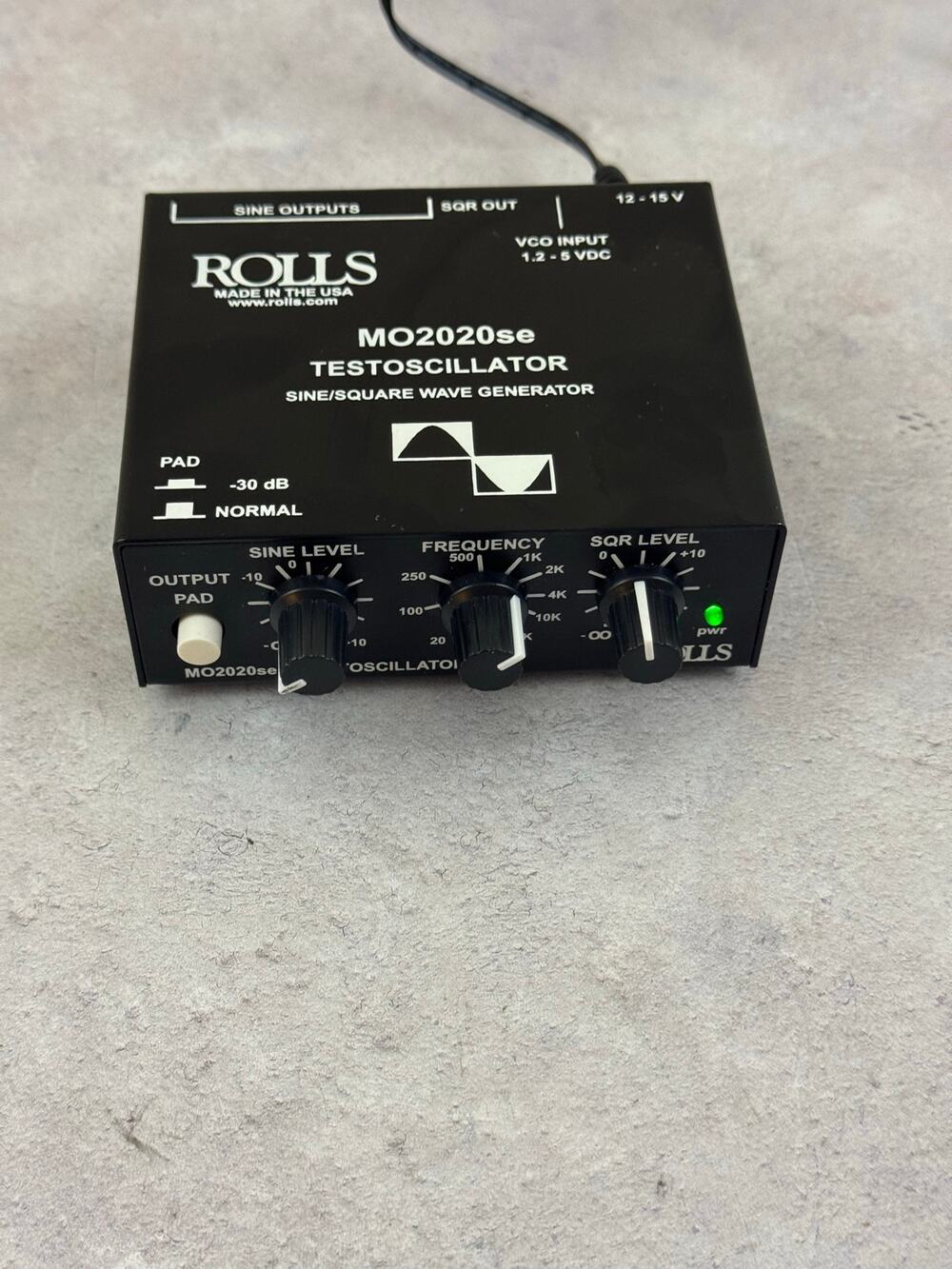 Rolls MO2020se Testoscillator Sine/Square Wave Generator